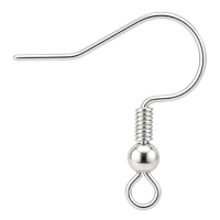 50 Stk. Ohrhaken aus Messing, silberfarbig