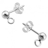1 Paar Ohrstecker mit 4mm Kugel, 925 Silber
