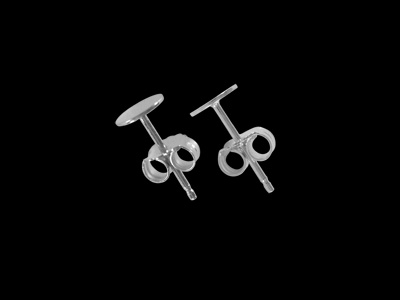 echt Silber Ohrstecker mit 6mm Klebefläche zum Schmuck mache