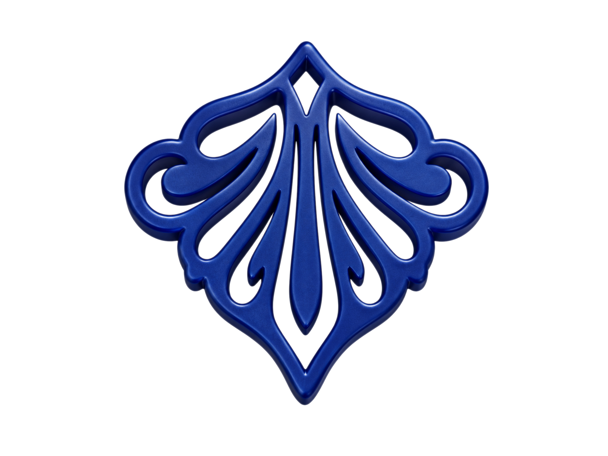 dunkelblaue Ornamente zum Ohrringe machen