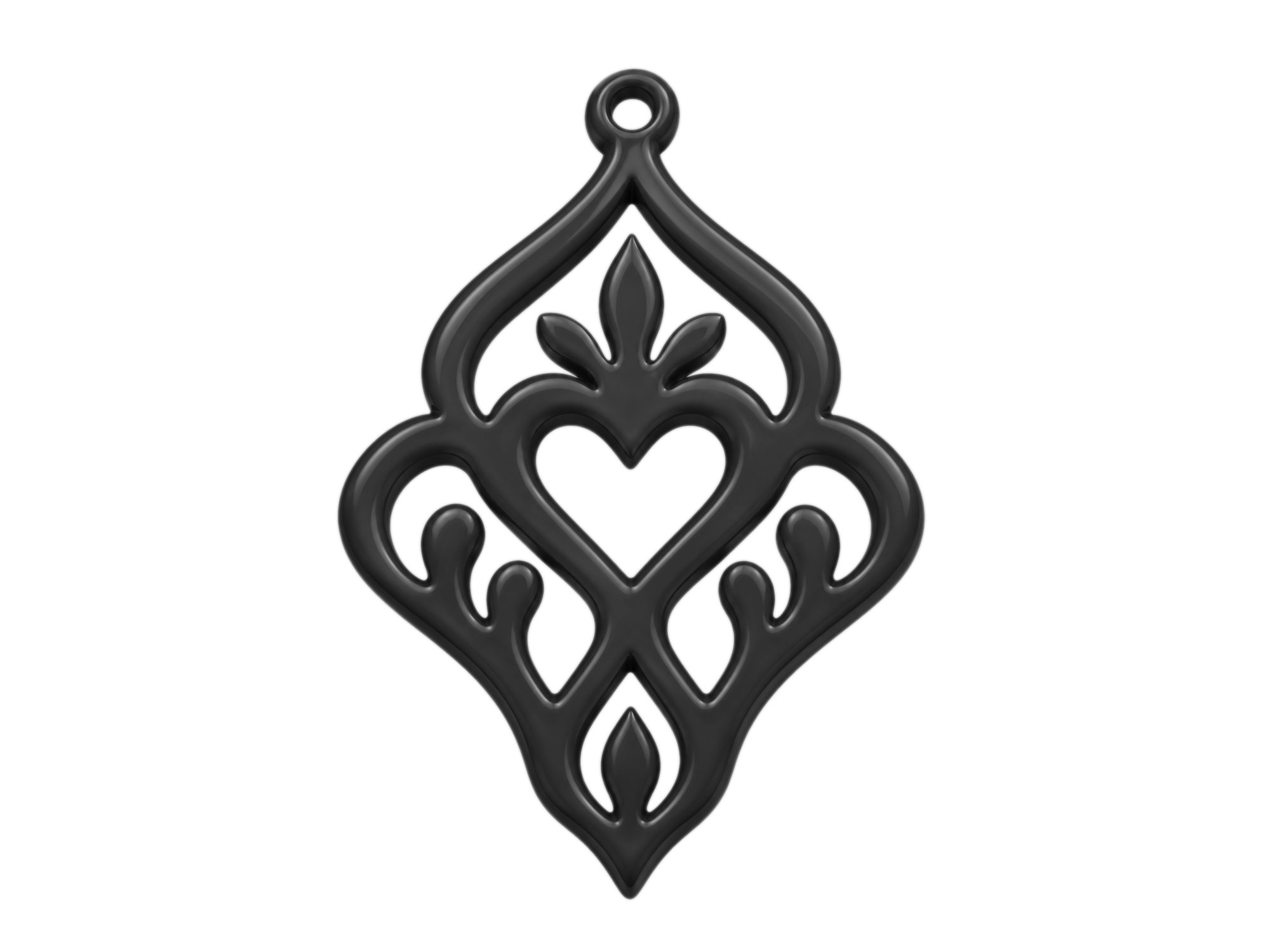 schwarze Ornamente zum Ohrringe machen