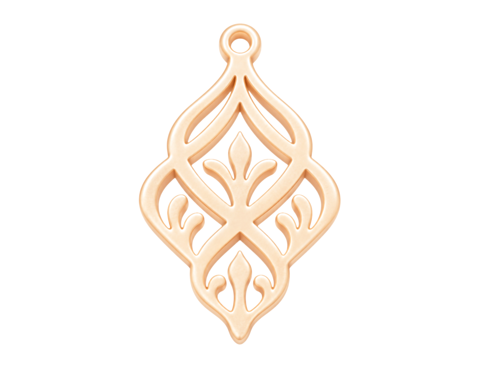 pfirsichfarbige Ornamente zum Ohrringe machen