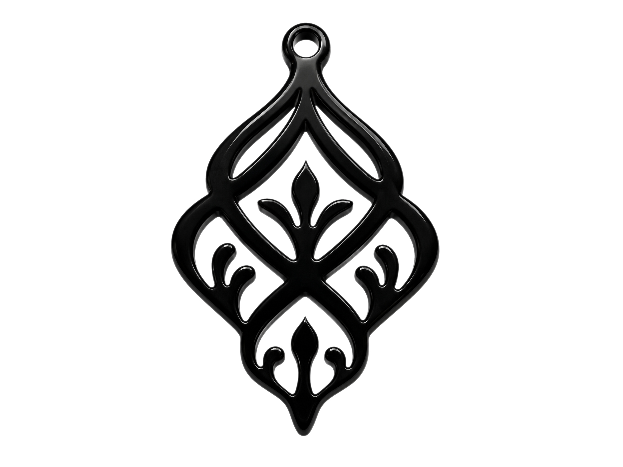 schwarze Ornamente zum Ohrringe machen