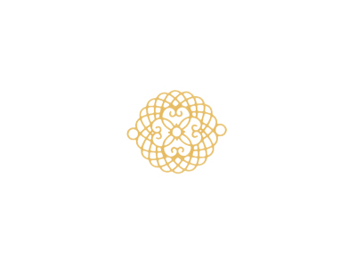 goldenes filigranes Metallornament für Ohrringe