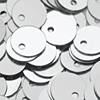 1 Pkg. oben gelochte Pailletten 6mm, silber