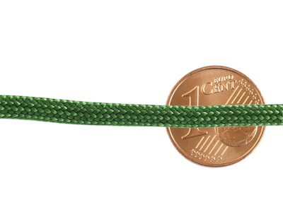Paracordband 4mm Olivegrün mit Größenvergleich