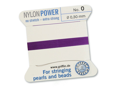 Perlseide, Knüpfseide aus Nylon Amethyst