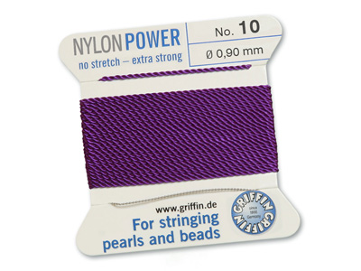 Perlseide, Knüpfseide aus Nylon Amethyst