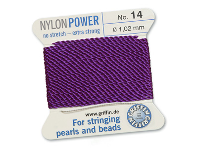 Perlseide, Knpfseide aus Nylon Amethyst