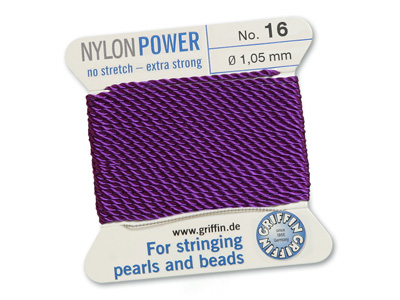 Perlseide, Knpfseide aus Nylon Amethyst