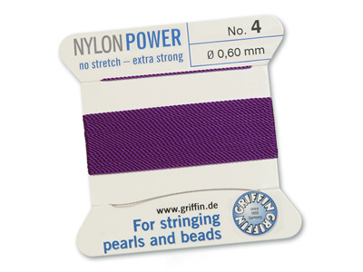 Perlseide, Knpfseide aus Nylon Amethyst