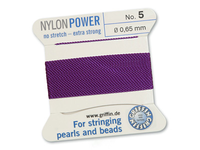Perlseide, Knüpfseide aus Nylon Amethyst