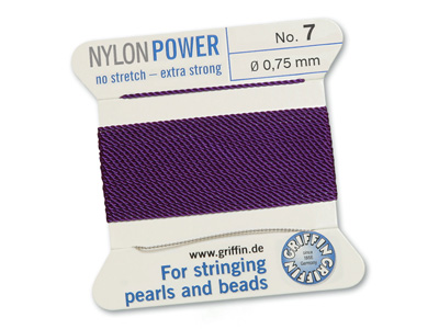 Perlseide, Knüpfseide aus Nylon Amethyst