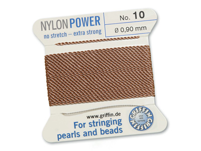 Perlseide, Knüpfseide aus Nylon Beige