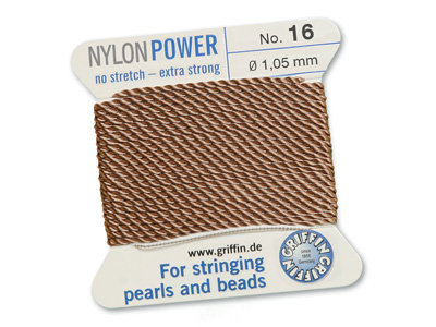 Perlseide, Knüpfseide aus Nylon Beige