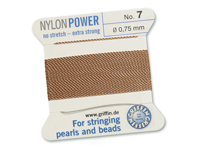 Perlseide, Knüpfseide aus Nylon Beige