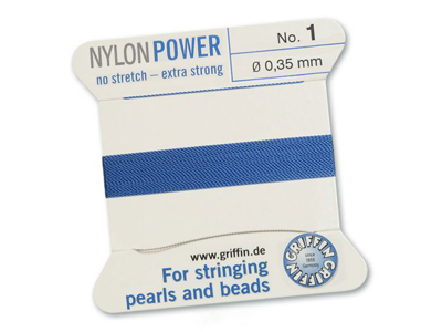 Perlseide, Knüpfseide aus Nylon Blau
