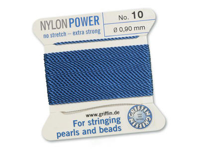 Perlseide, Knüpfseide aus Nylon Blau