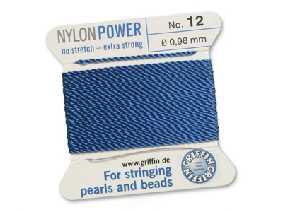 Perlseide, Knüpfseide aus Nylon Blau