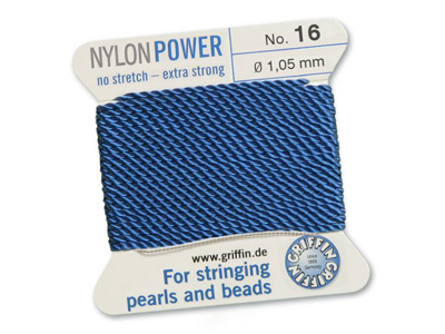 Perlseide, Knüpfseide aus Nylon Blau