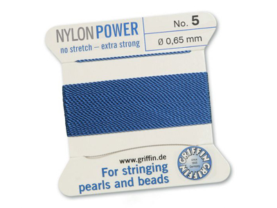 Perlseide, Knüpfseide aus Nylon Blau