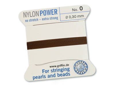 Perlseide, Knüpfseide aus Nylon Braun