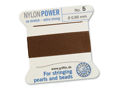 Perlseide, Knüpfseide aus Nylon Braun