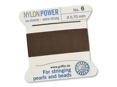 Perlseide, Knüpfseide aus Nylon Braun