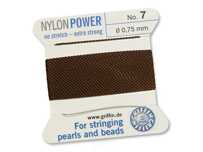 Perlseide, Knüpfseide aus Nylon Braun