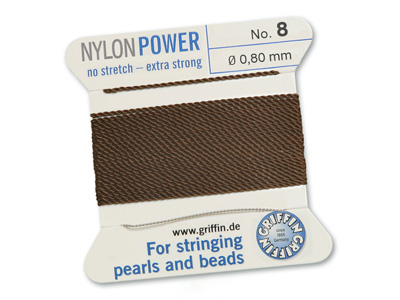 Perlseide, Knüpfseide aus Nylon Braun