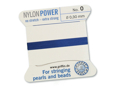 Perlseide, Knüpfseide aus Nylon Dunkelblau