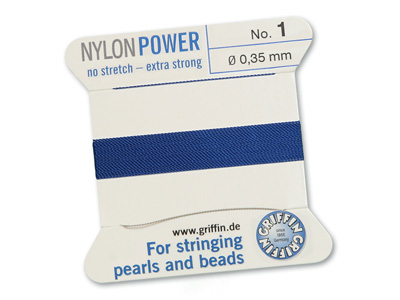 Perlseide, Knüpfseide aus Nylon Dunkelblau