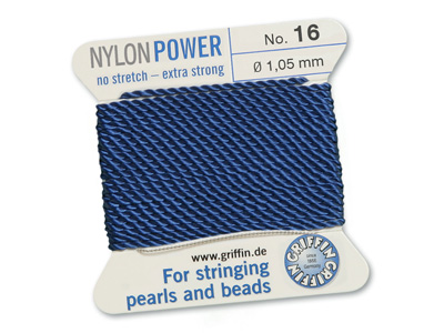 Perlseide, Knüpfseide aus Nylon Dunkelblau