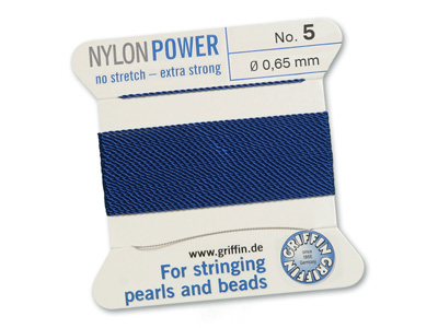 Perlseide, Knüpfseide aus Nylon Dunkelblau