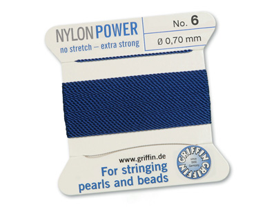 Perlseide, Knüpfseide aus Nylon Dunkelblau