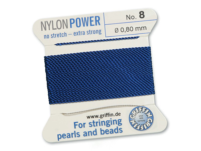 Perlseide, Knüpfseide aus Nylon Dunkelblau