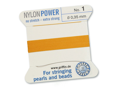 Perlseide, Knüpfseide aus Nylon Dunkelgelb