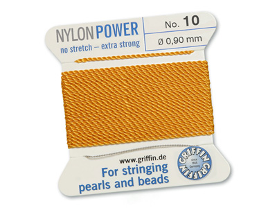 Perlseide, Knüpfseide aus Nylon Dunkelgelb
