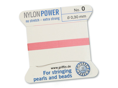 Perlseide, Knüpfseide aus Nylon Dunkelrosa