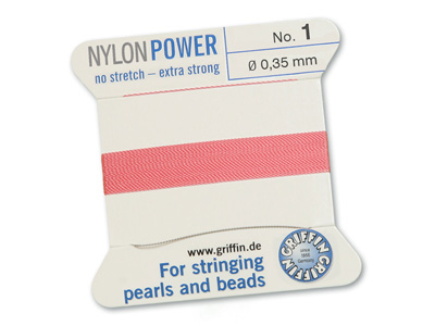 Perlseide, Knüpfseide aus Nylon Dunkelrosa