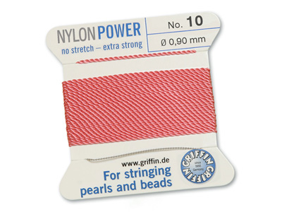 Perlseide, Knüpfseide aus Nylon Dunkelrosa