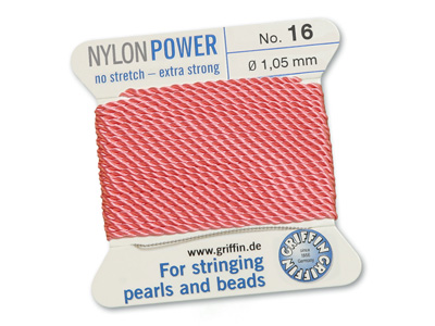 Perlseide, Knüpfseide aus Nylon Dunkelrosa