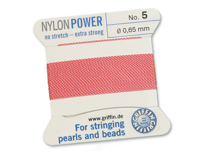 Perlseide, Knüpfseide aus Nylon Dunkelrosa