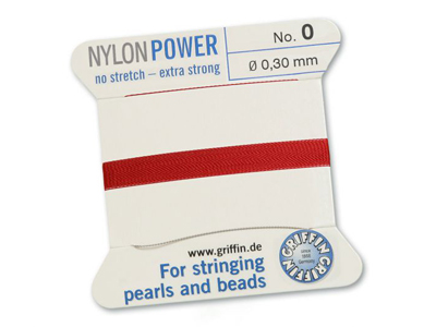 Perlseide, Knüpfseide aus Nylon Granatrot