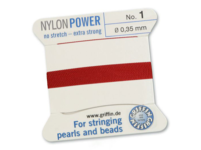 Perlseide, Knüpfseide aus Nylon Granatrot