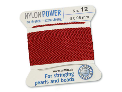 Perlseide, Knüpfseide aus Nylon Granatrot