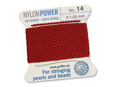 Perlseide, Knüpfseide aus Nylon Granatrot