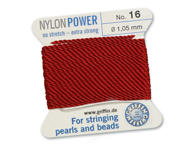 Perlseide, Knüpfseide aus Nylon Granatrot