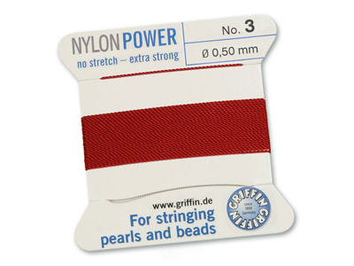 Perlseide, Knüpfseide aus Nylon Granatrot