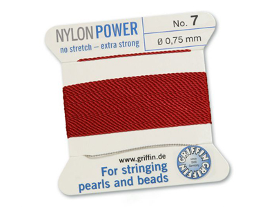 Perlseide, Knüpfseide aus Nylon Granatrot